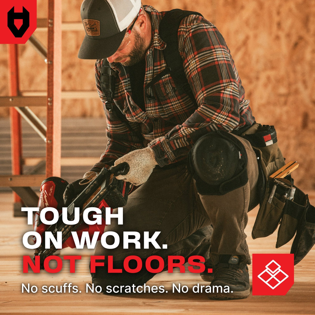 SupportGuard Pro Soft Cap Foam and Gel Knee Pads - NOCRY