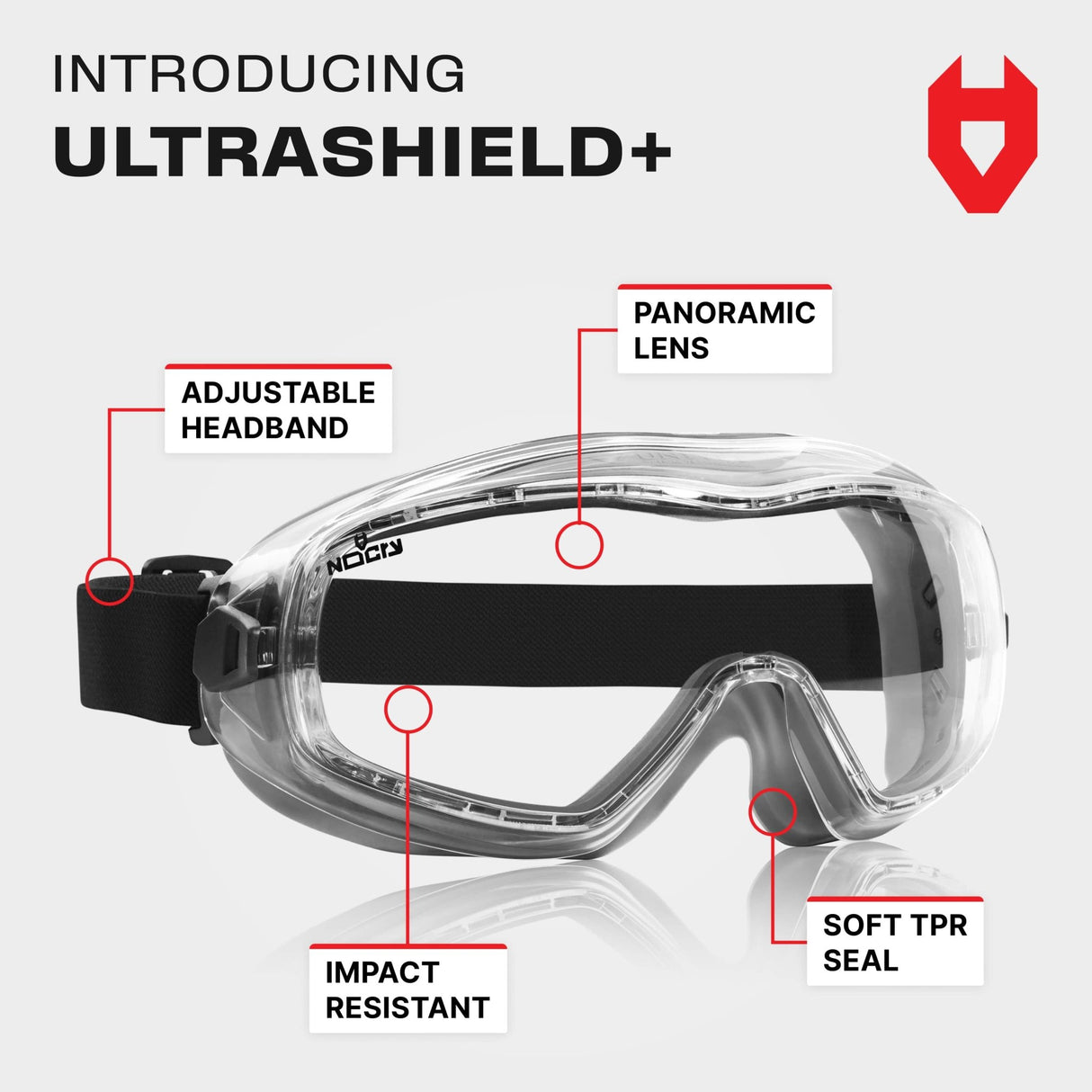 UltraShield+ Anti - fog Safety Goggles - NoCry - 