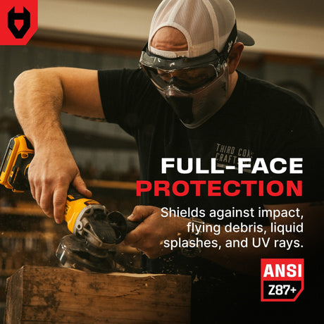 UltraShield Pro Anti - Fog Safety Goggles + Facemask - NoCry - 