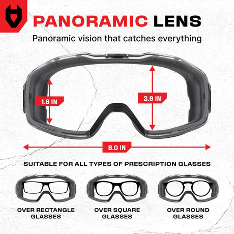 UltraShield Pro Premium Anti - Fog Safety Goggles - NoCry - 