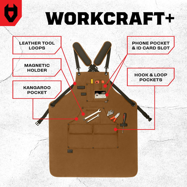 WorkCraft+ Durable Functional Work Apron - NoCry - 